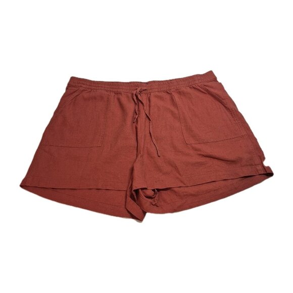 J.Crew Women's Shorts Size XXL Brown Linen Viscose Blend  (60) - Picture 1 of 10